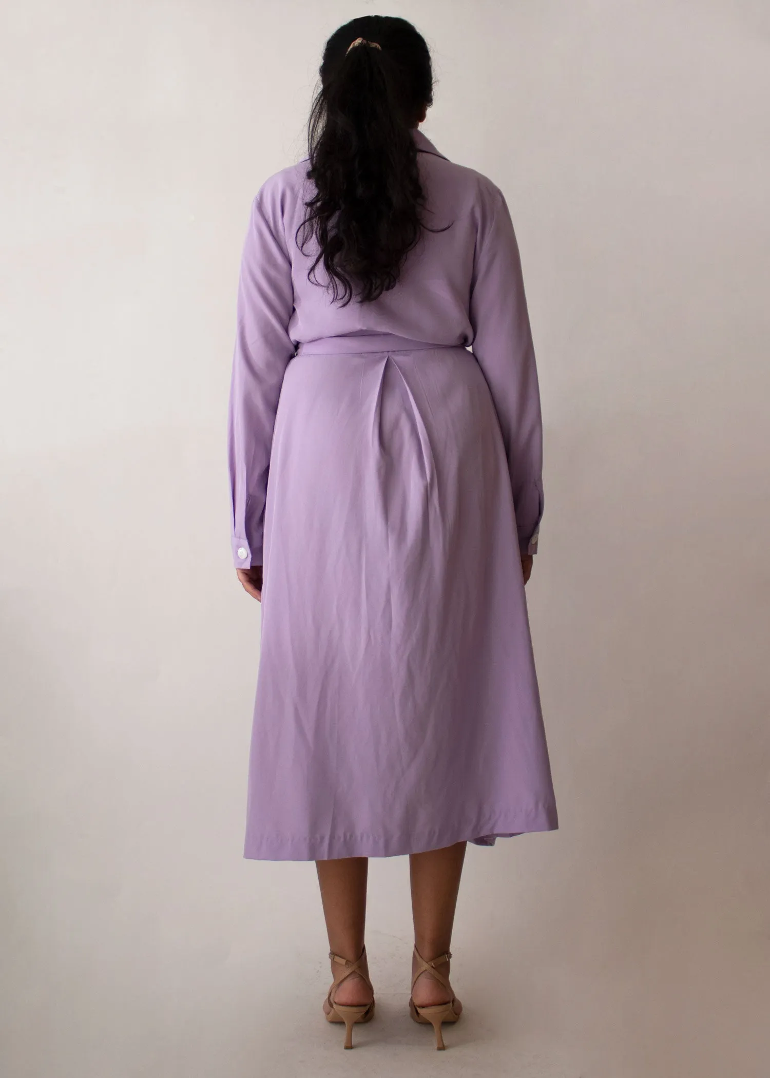 Lilac Tied Midi Dress