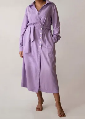 Lilac Tied Midi Dress