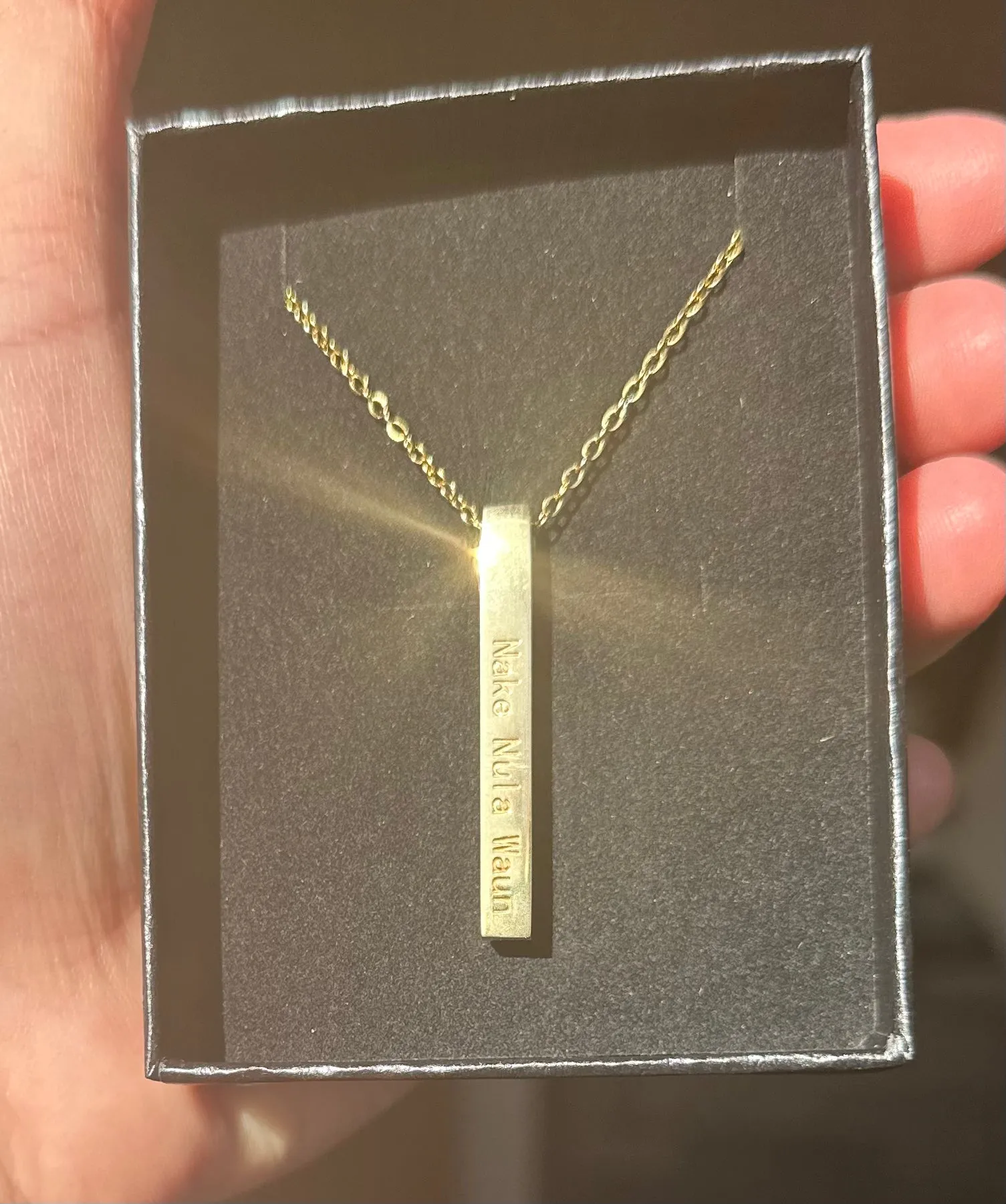 LIMITED EDITION Nakè Nulá Waún Gold Bar Necklace