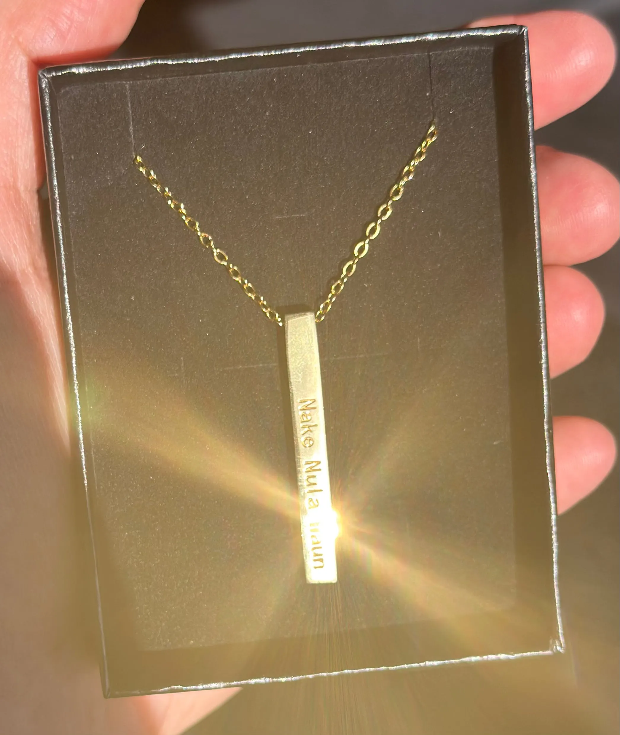 LIMITED EDITION Nakè Nulá Waún Gold Bar Necklace