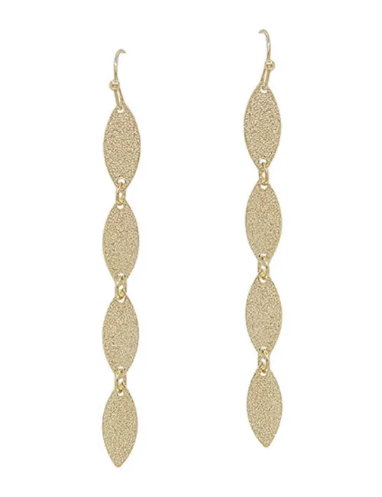 Linear Satin Leaf Earring
