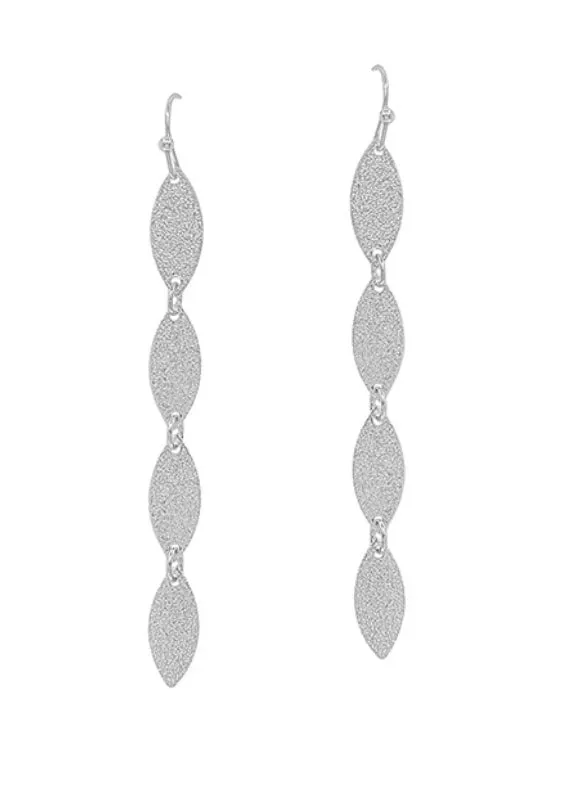 Linear Satin Leaf Earring