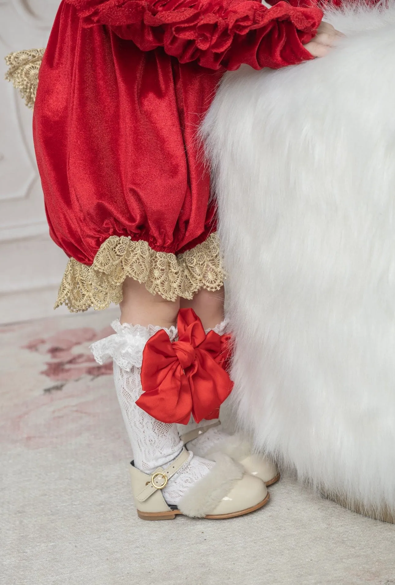Lola Lace Socks with Satin Bows
