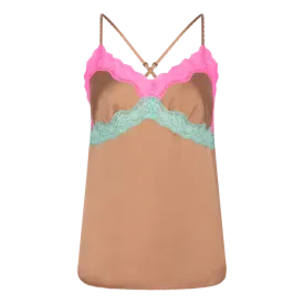 LOVE STORIES~ Pandora camisole with colorful lace