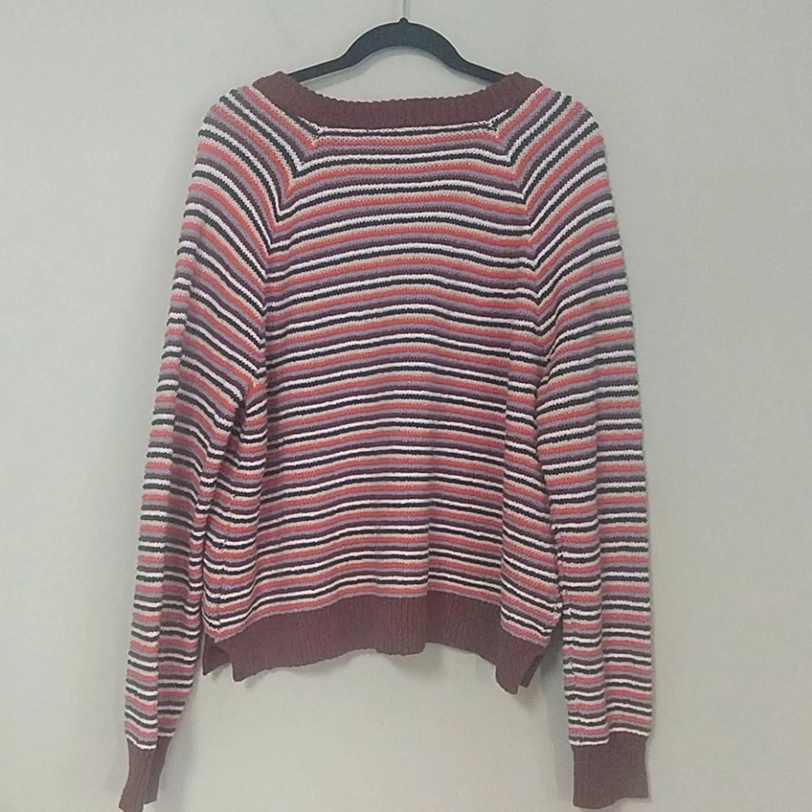 Madewell Arden V Neck All Cotton Sweater XL