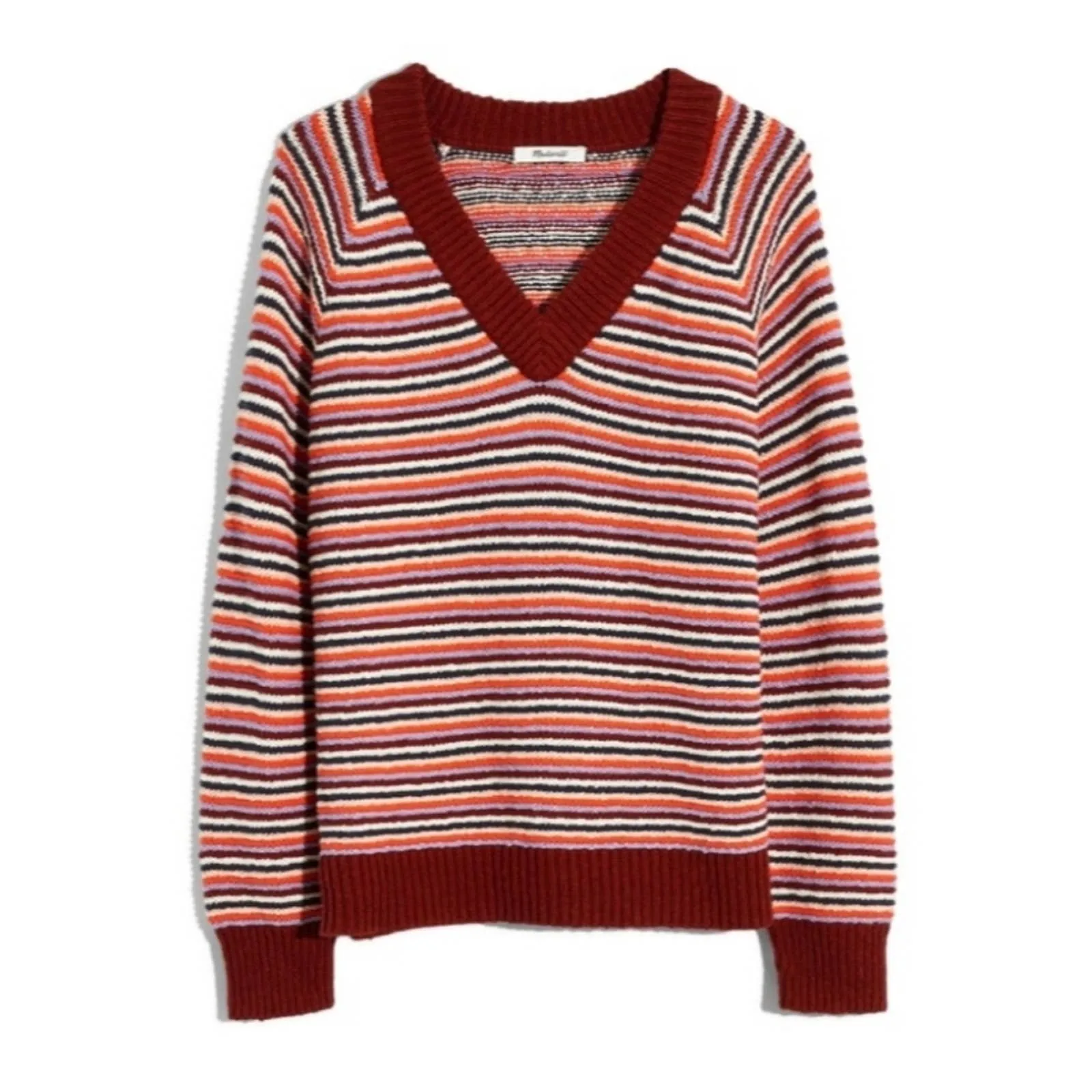 Madewell Arden V Neck All Cotton Sweater XL