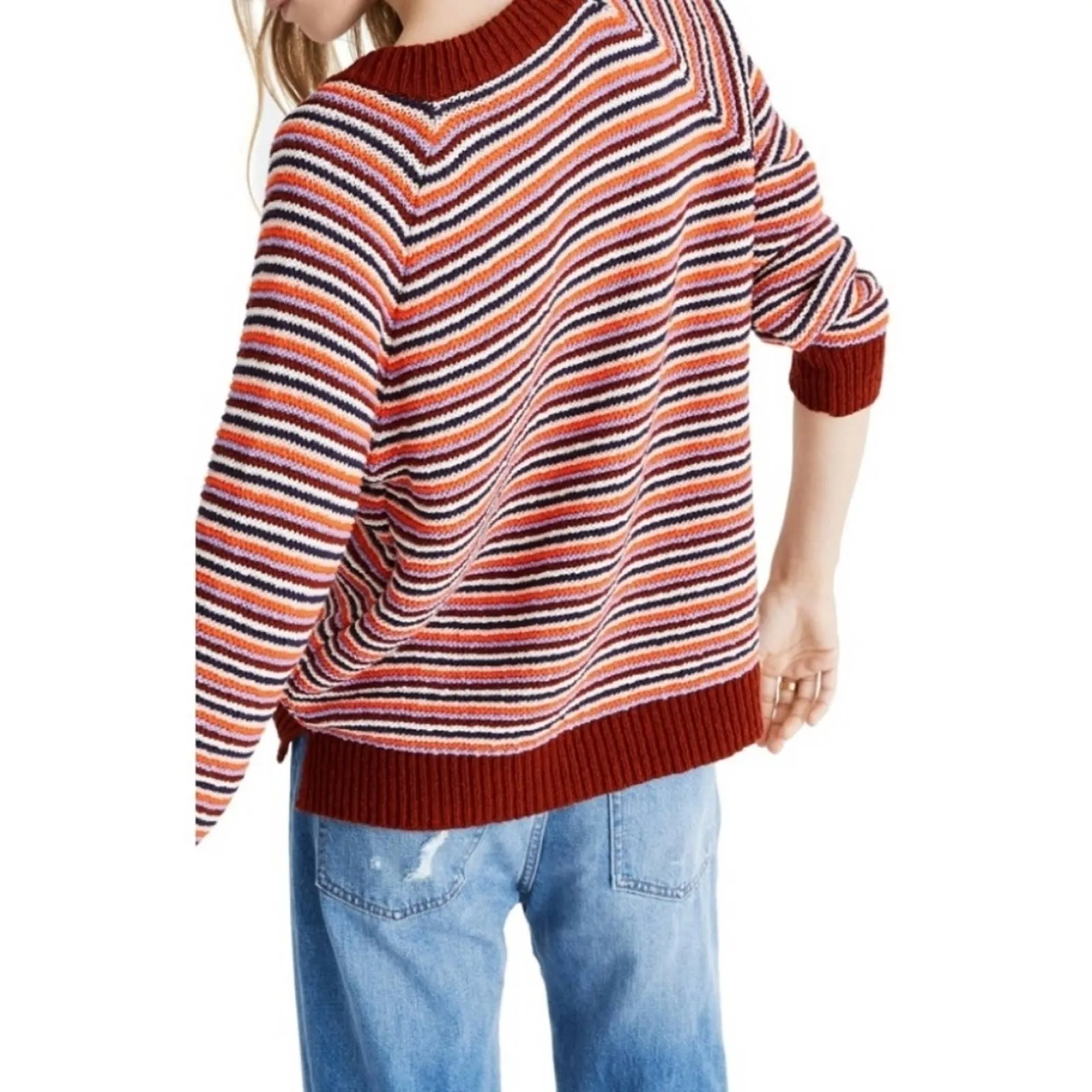 Madewell Arden V Neck All Cotton Sweater XL