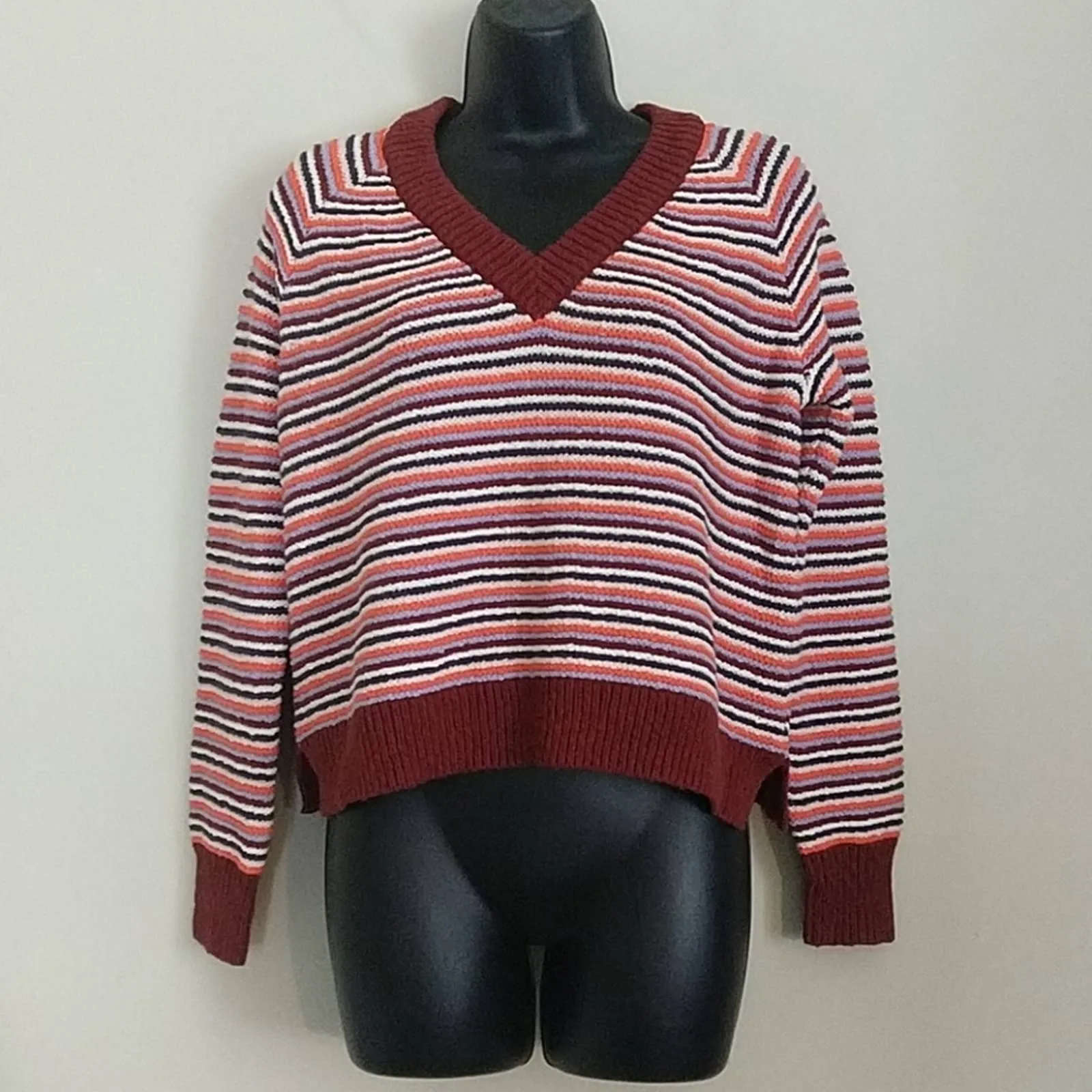 Madewell Arden V Neck All Cotton Sweater XL