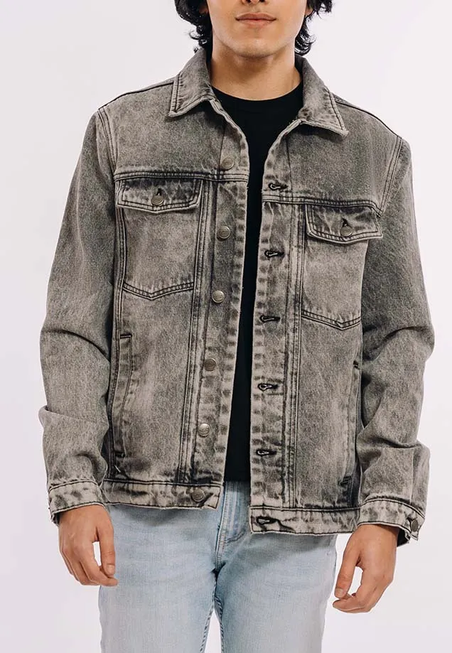 Mens Denim Jacket - Grey Wash