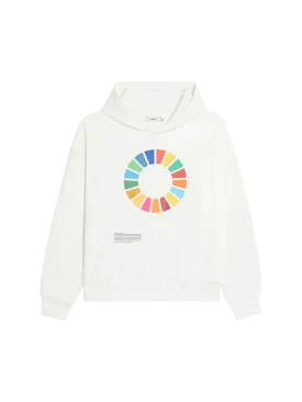 Mens PANGAIA x SDGS Signature Hoodie—off-white