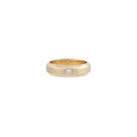 MEN'S SATIN PRINCESS DIAMOND KNIFE EDGE RING