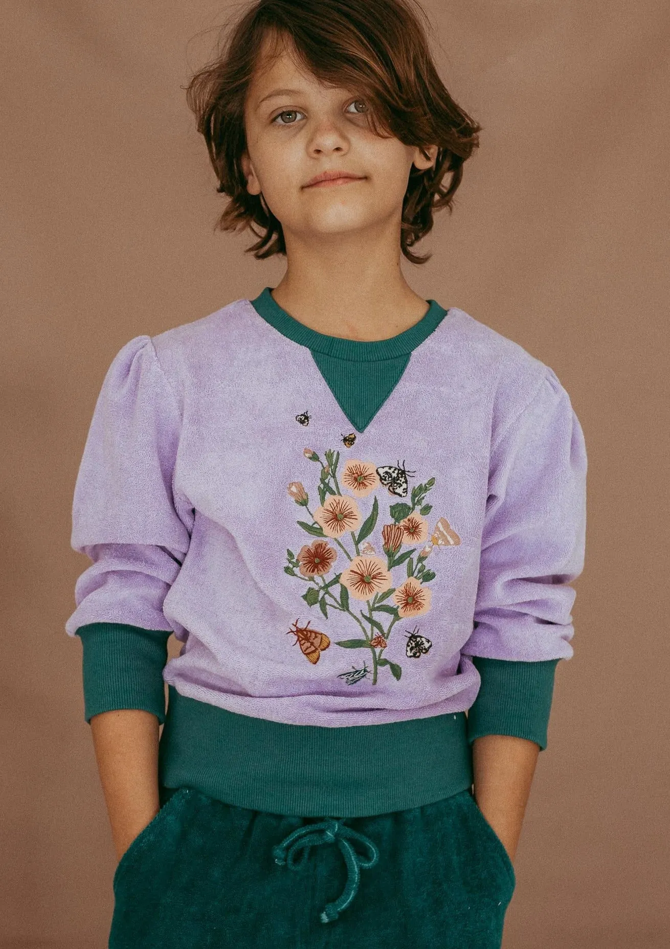 Naomi Jumper - Perriwinkle Embroidered
