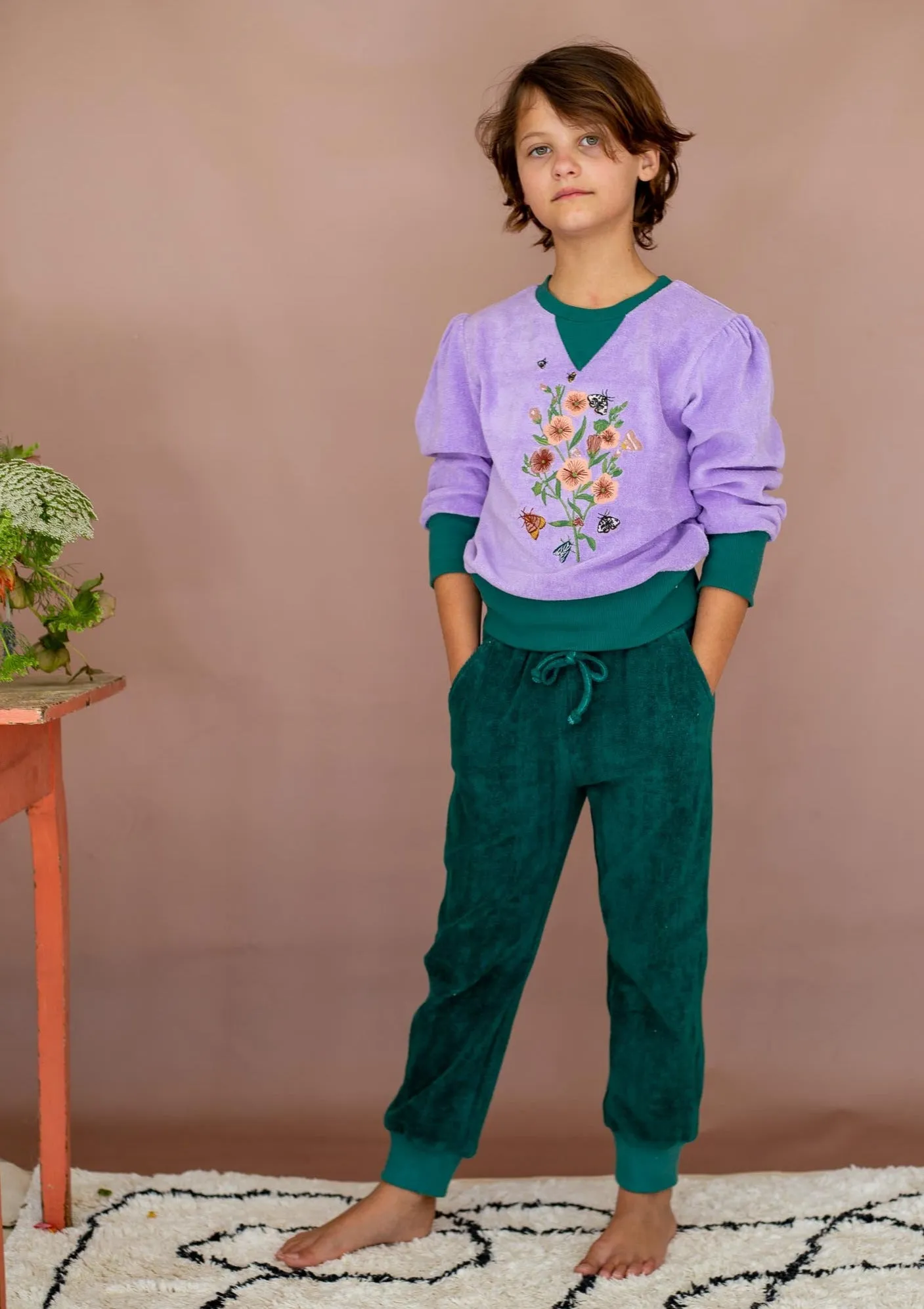 Naomi Jumper - Perriwinkle Embroidered