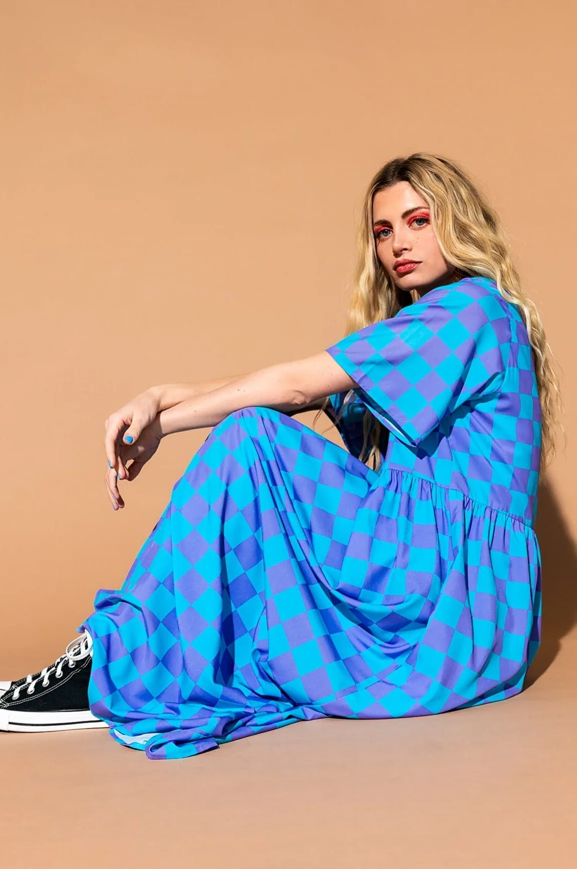 Never Too Much Oversized Dress in Blue   Lilac
