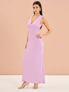 Nova Tie Back Dress in Lilac