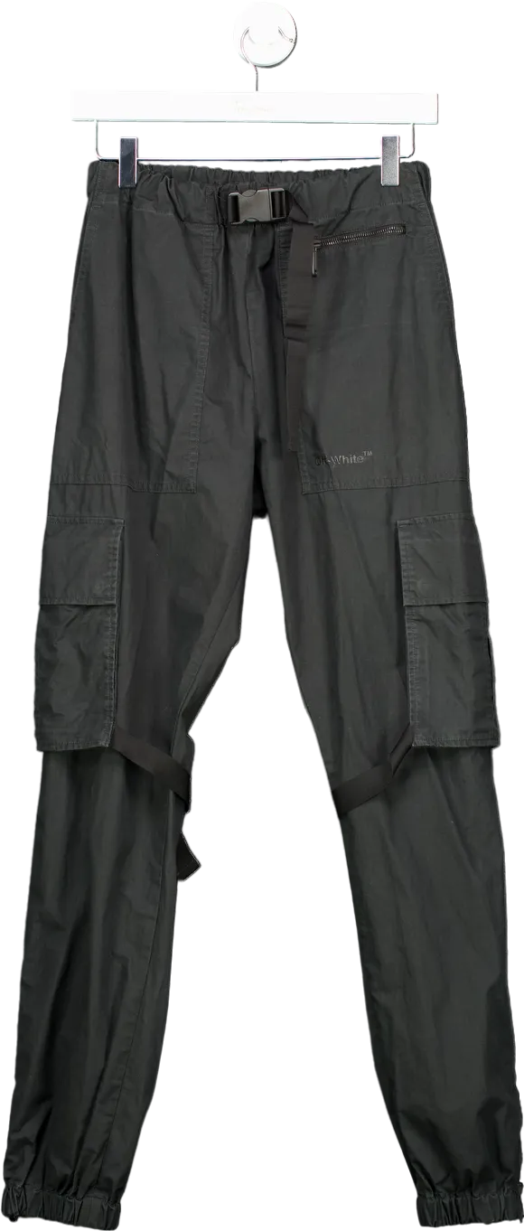 Off-White Black Cargo Trousers UK XS