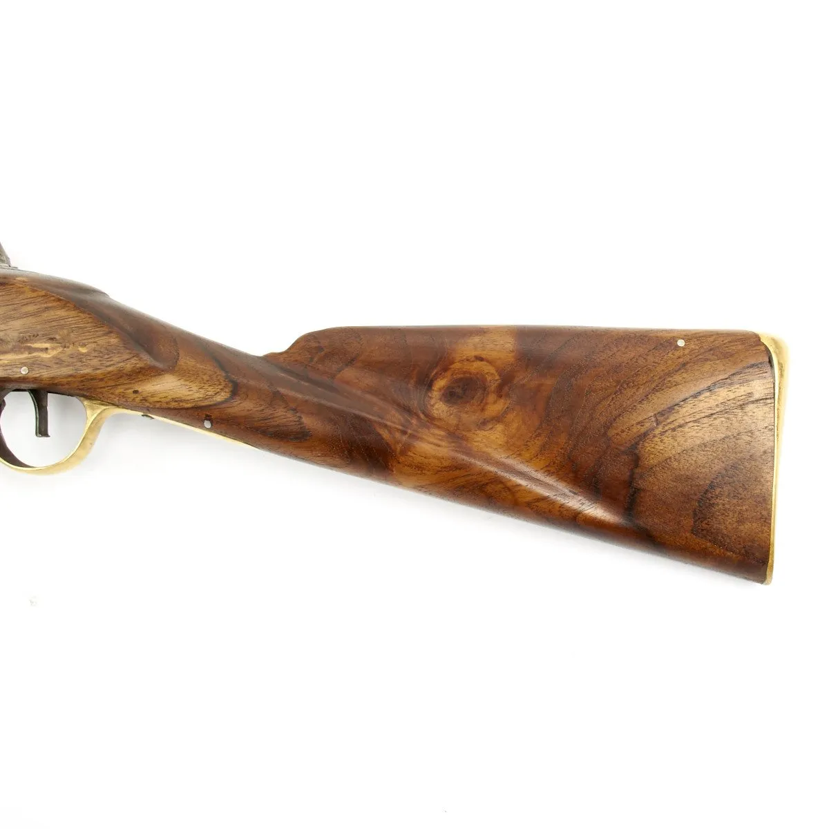 Original British P-1771 East India Company Brown Bess Flintlock Musket with Bannister Rail Stock - Dated 1776