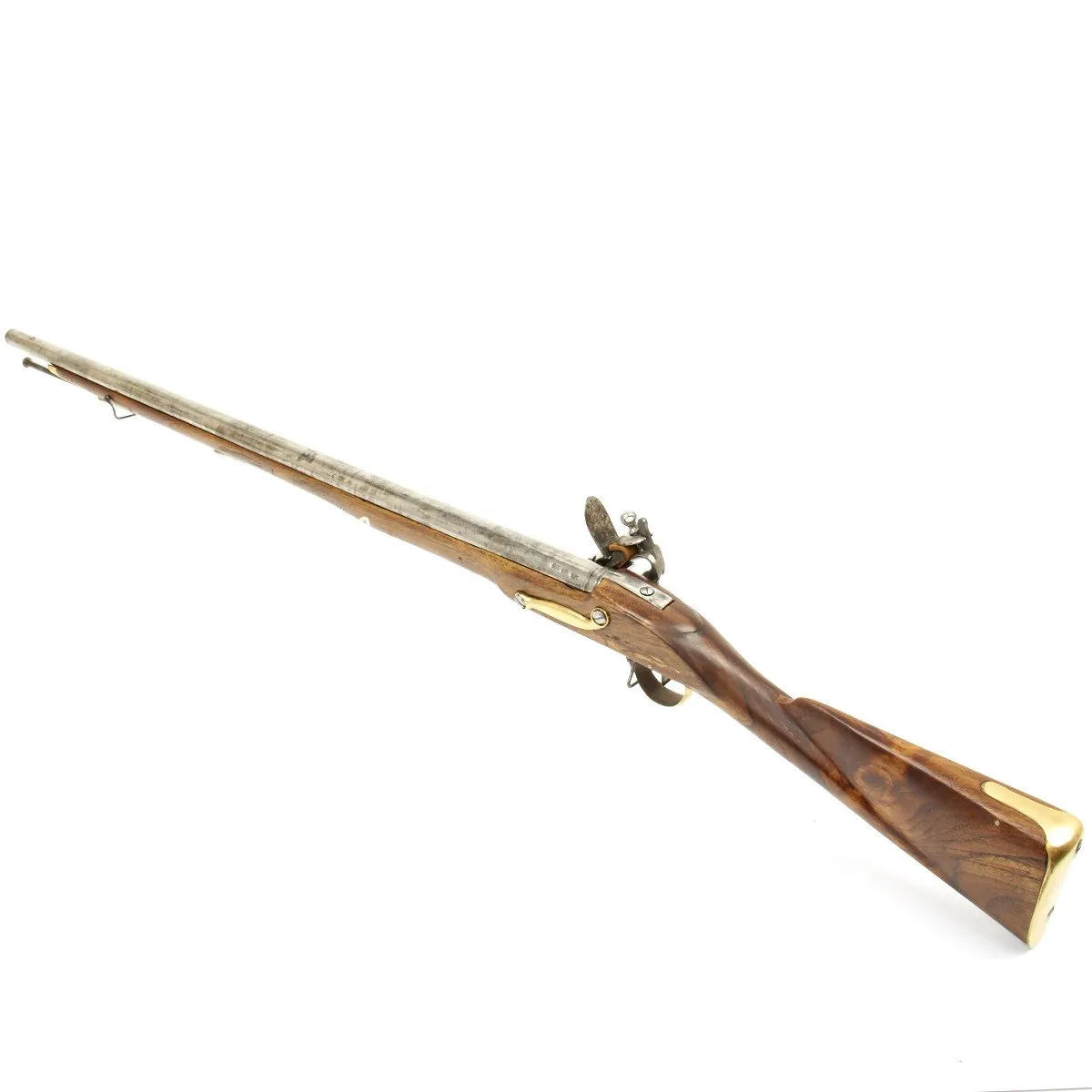 Original British P-1771 East India Company Brown Bess Flintlock Musket with Bannister Rail Stock - Dated 1776