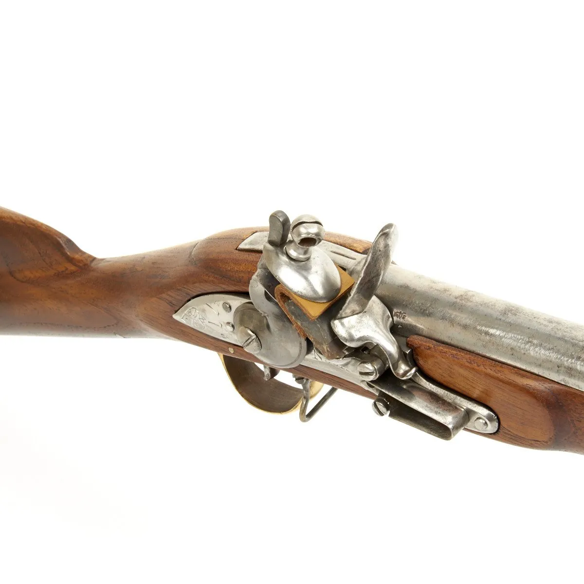 Original British P-1771 East India Company Brown Bess Flintlock Musket with Bannister Rail Stock - Dated 1776