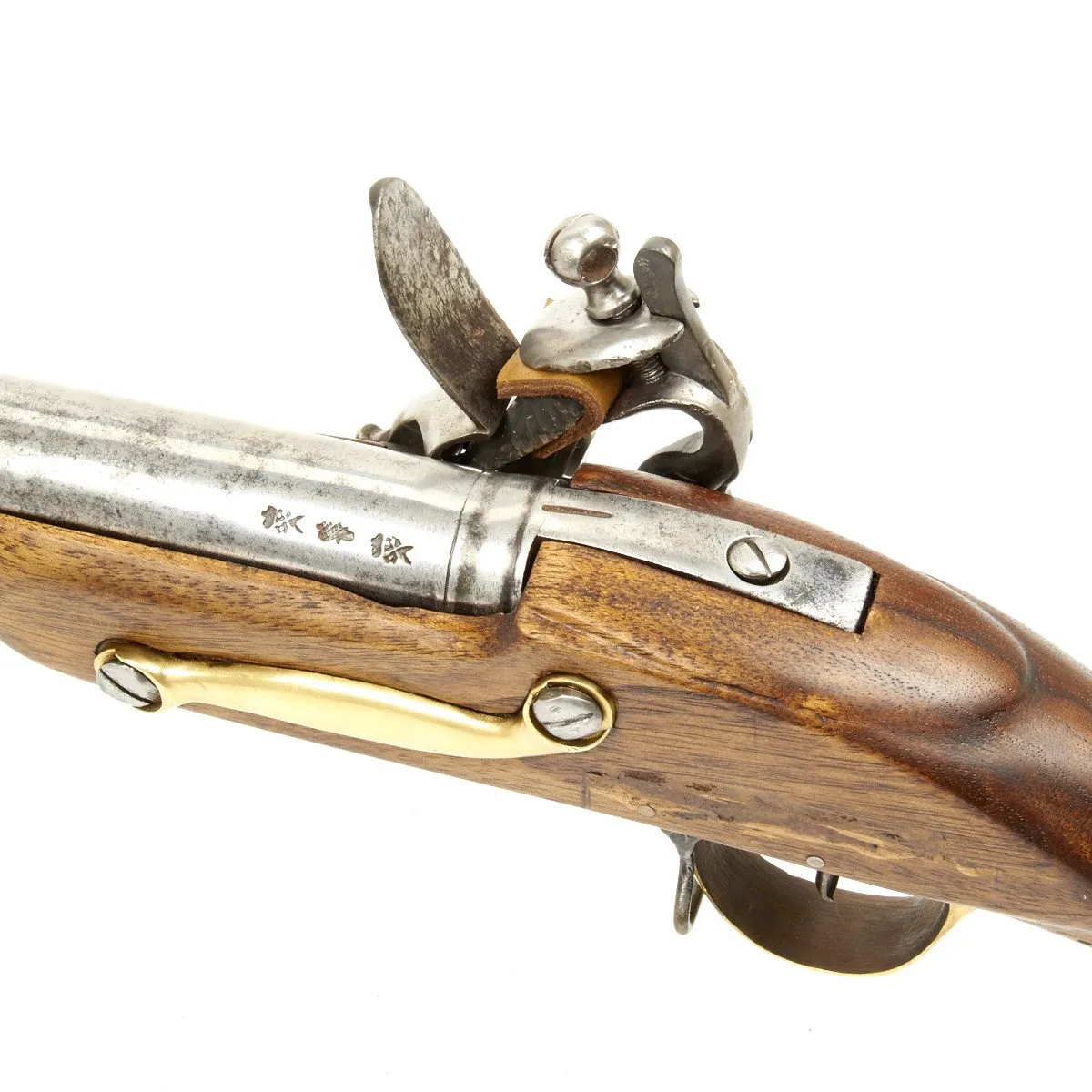 Original British P-1771 East India Company Brown Bess Flintlock Musket with Bannister Rail Stock - Dated 1776
