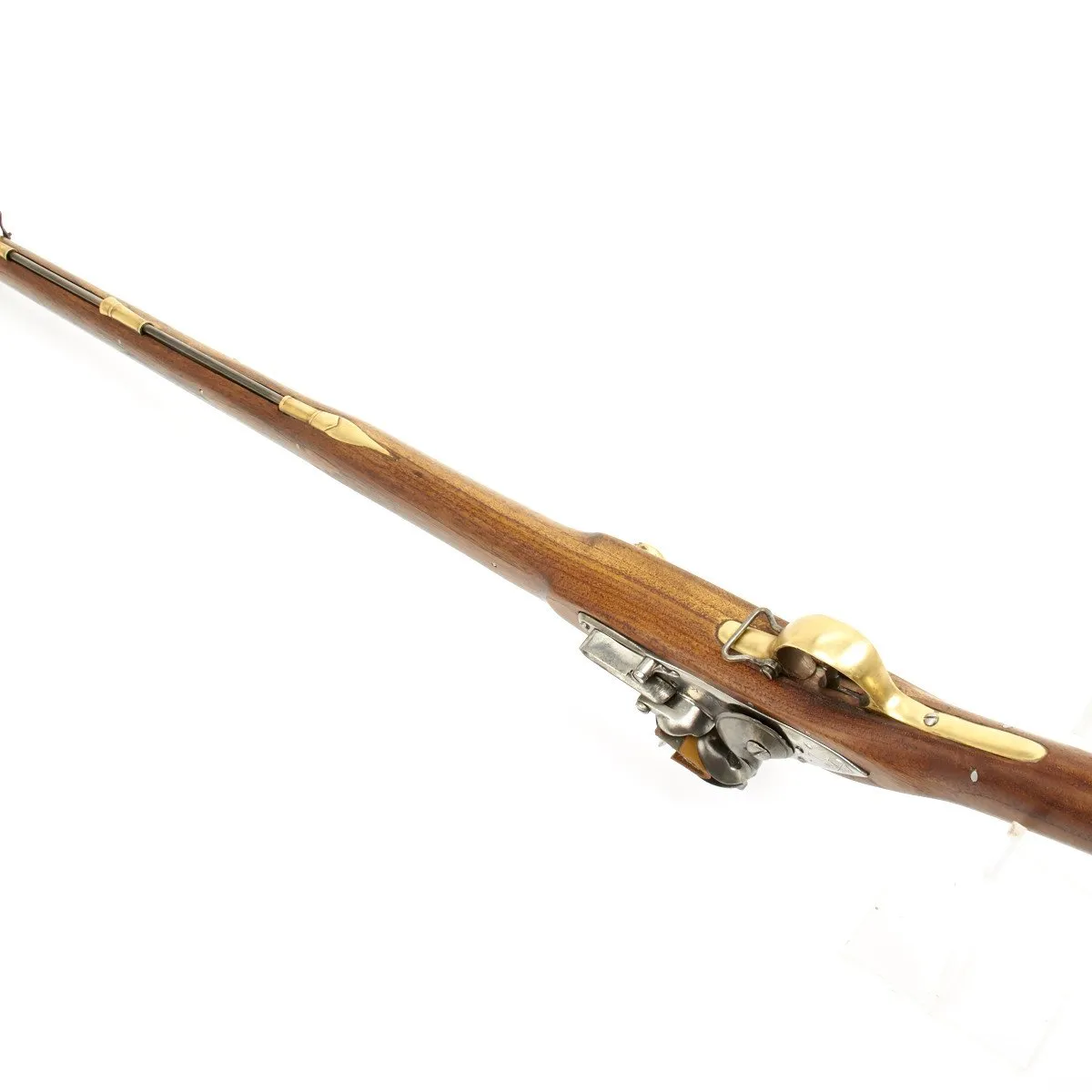 Original British P-1771 East India Company Brown Bess Flintlock Musket with Bannister Rail Stock - Dated 1776