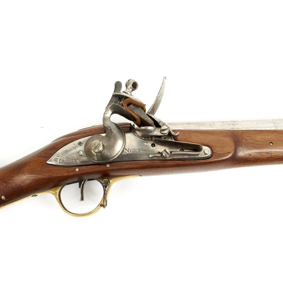 Original British P-1771 East India Company Brown Bess Flintlock Musket with Bannister Rail Stock - Dated 1776