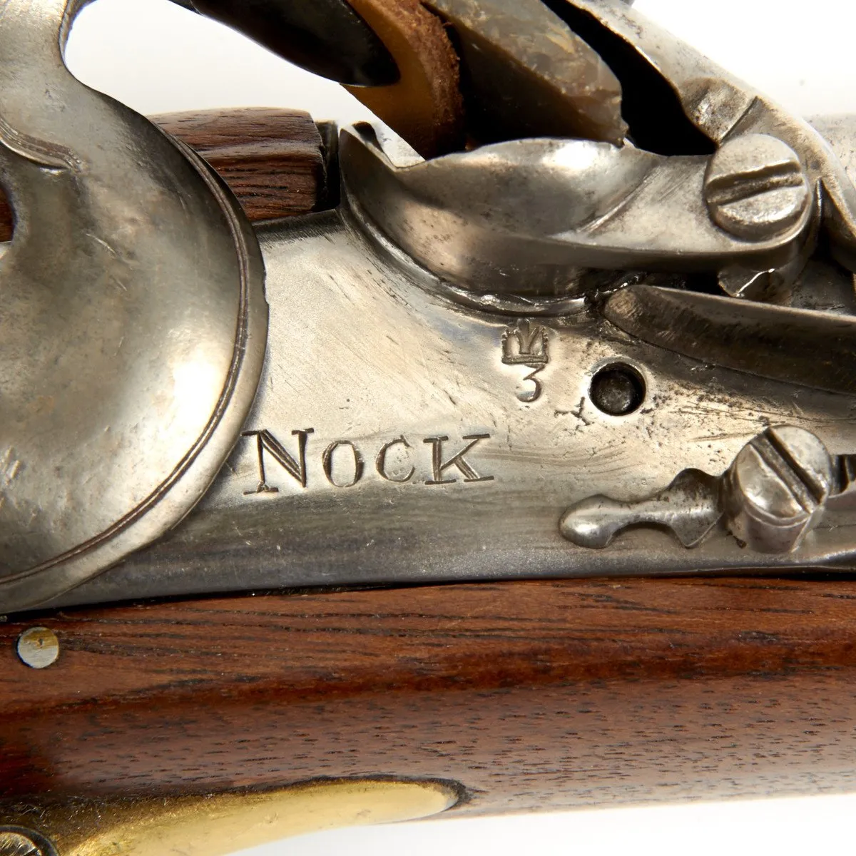 Original British P-1771 East India Company Brown Bess Flintlock Musket with Bannister Rail Stock - Dated 1776