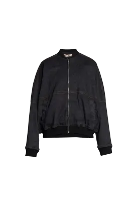 Oversized Denim Bomber Jacket