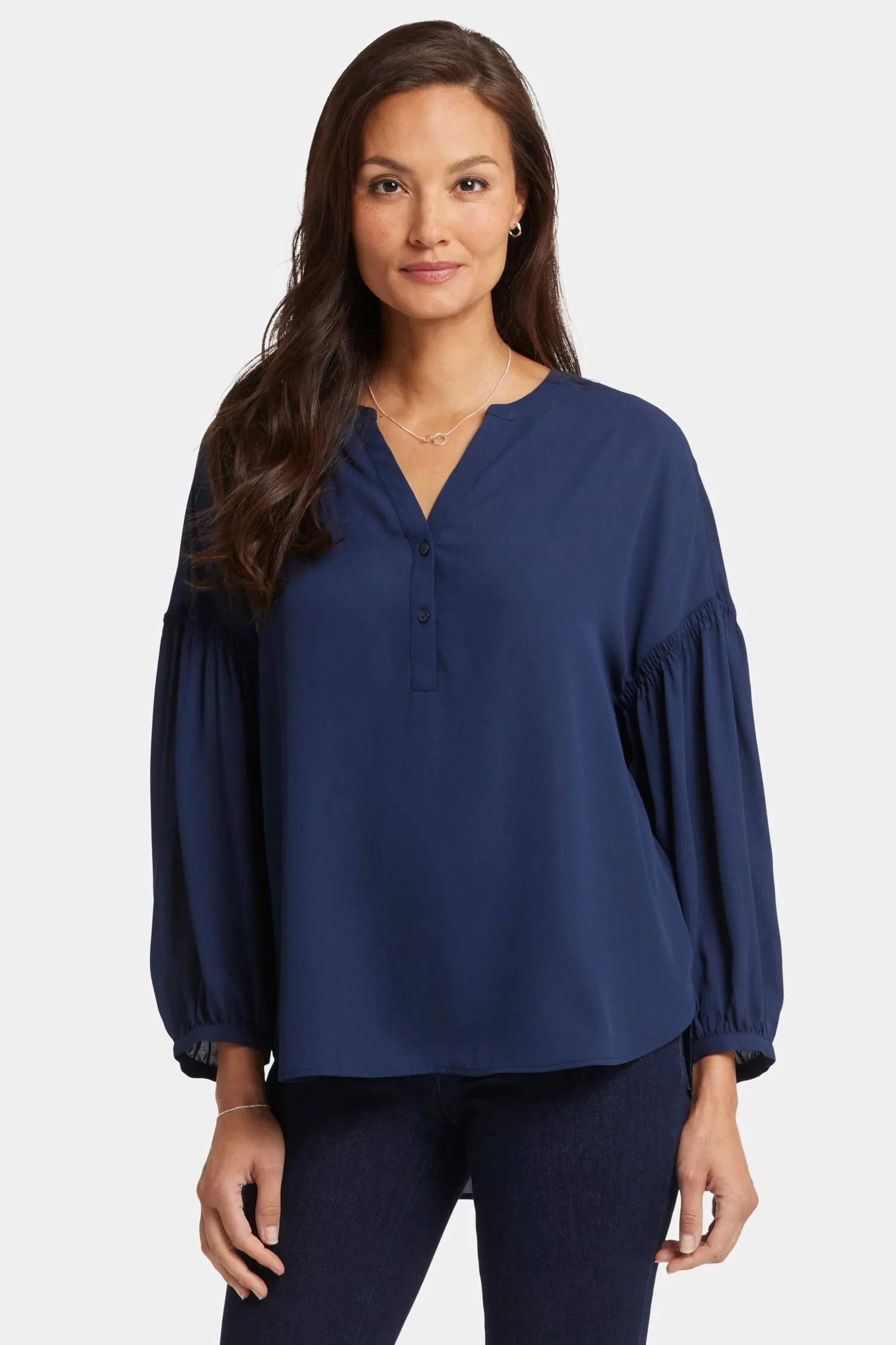 Paulina Peasant Blouse - Starless Sky