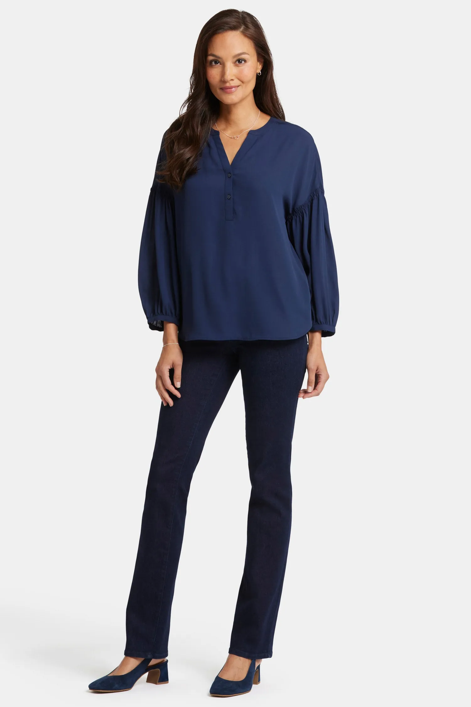 Paulina Peasant Blouse - Starless Sky