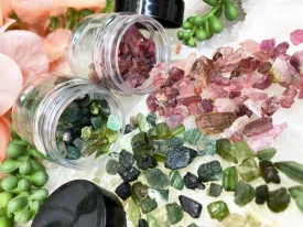 Quality Green or Pink Tourmaline Jars