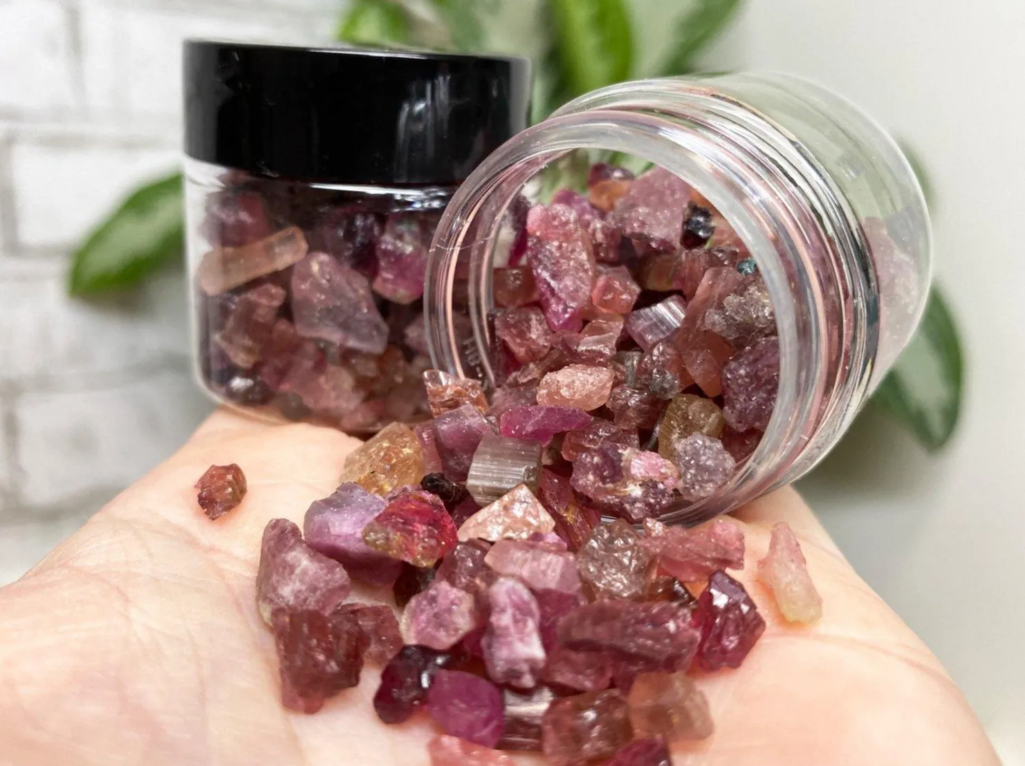 Quality Green or Pink Tourmaline Jars