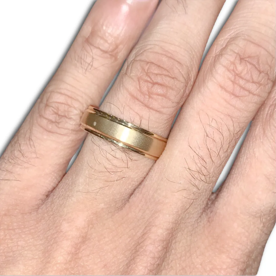 Satin & Polished Wedding Band
