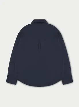 SATIN EMBLEM SHIRT - NAVY