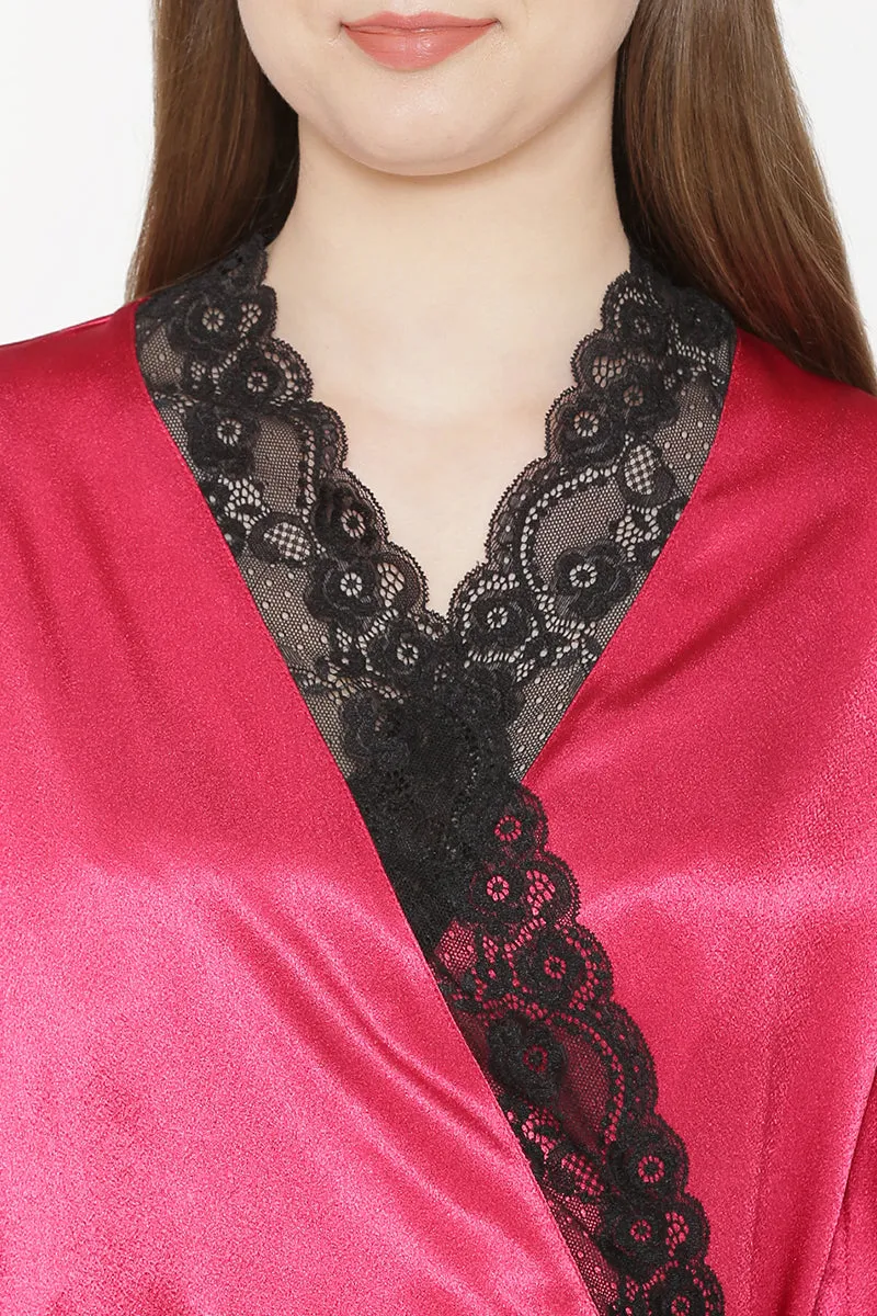 Satin Night suit with Robe