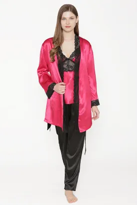 Satin Night suit with Robe