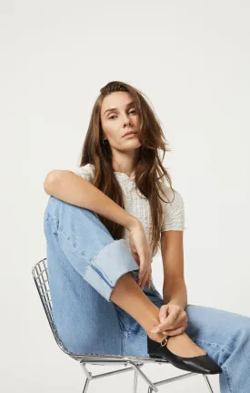 SAVANNAH CUFFED STRAIGHT LEG IN NATURAL LIGHT DENIM