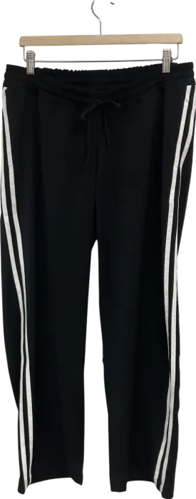 Seraphine Black Contrast Stripe Pull On Trousers UK 10