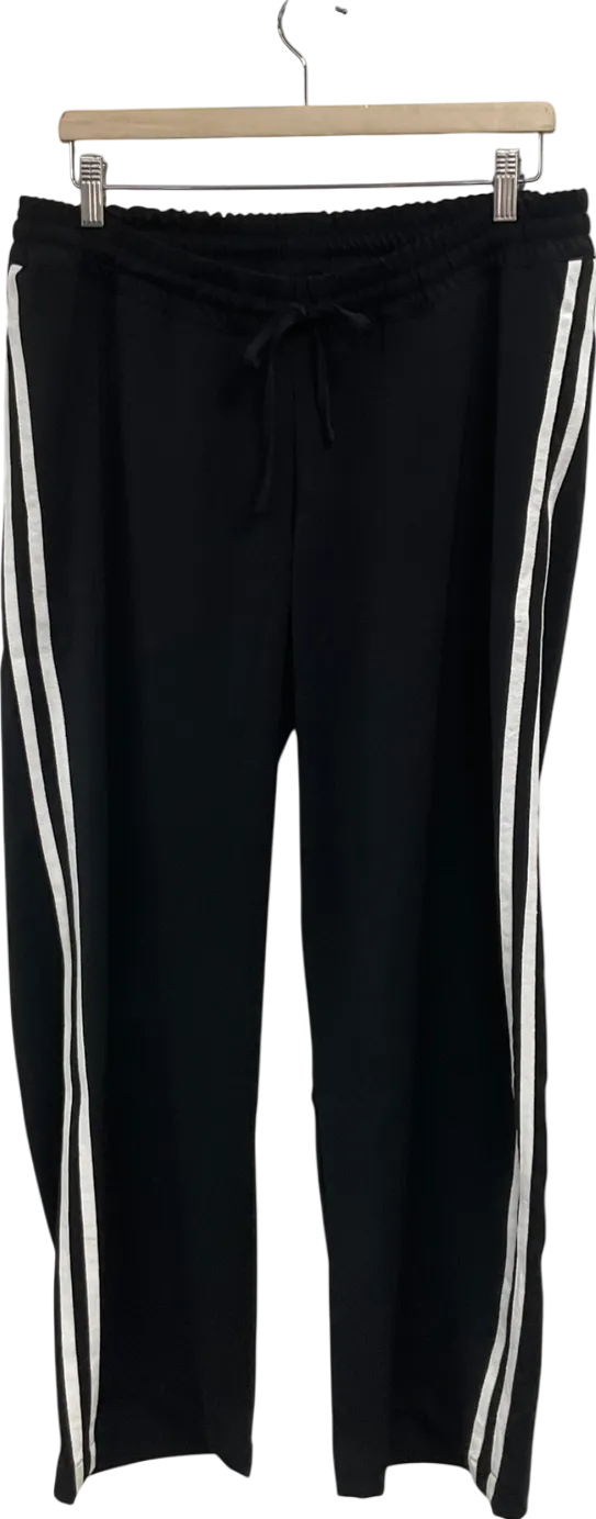 Seraphine Black Contrast Stripe Pull On Trousers UK 10