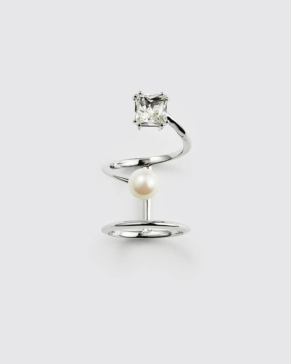 Silver Twinkle Pinky Ring