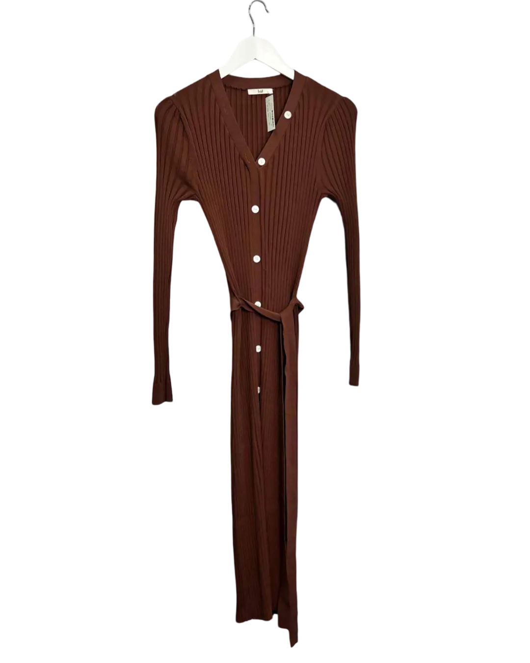 Size 8 - Búl Chocolate Rib Knit Midi Dress