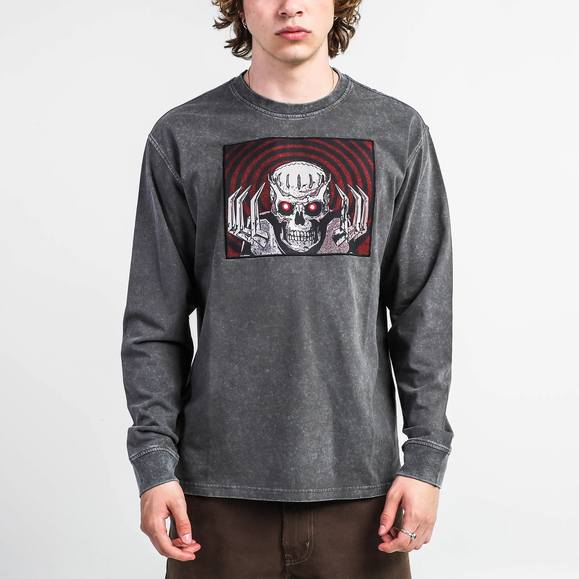 Skull Knight & Brand of Sacrifice Mineral Wash Long Sleeve