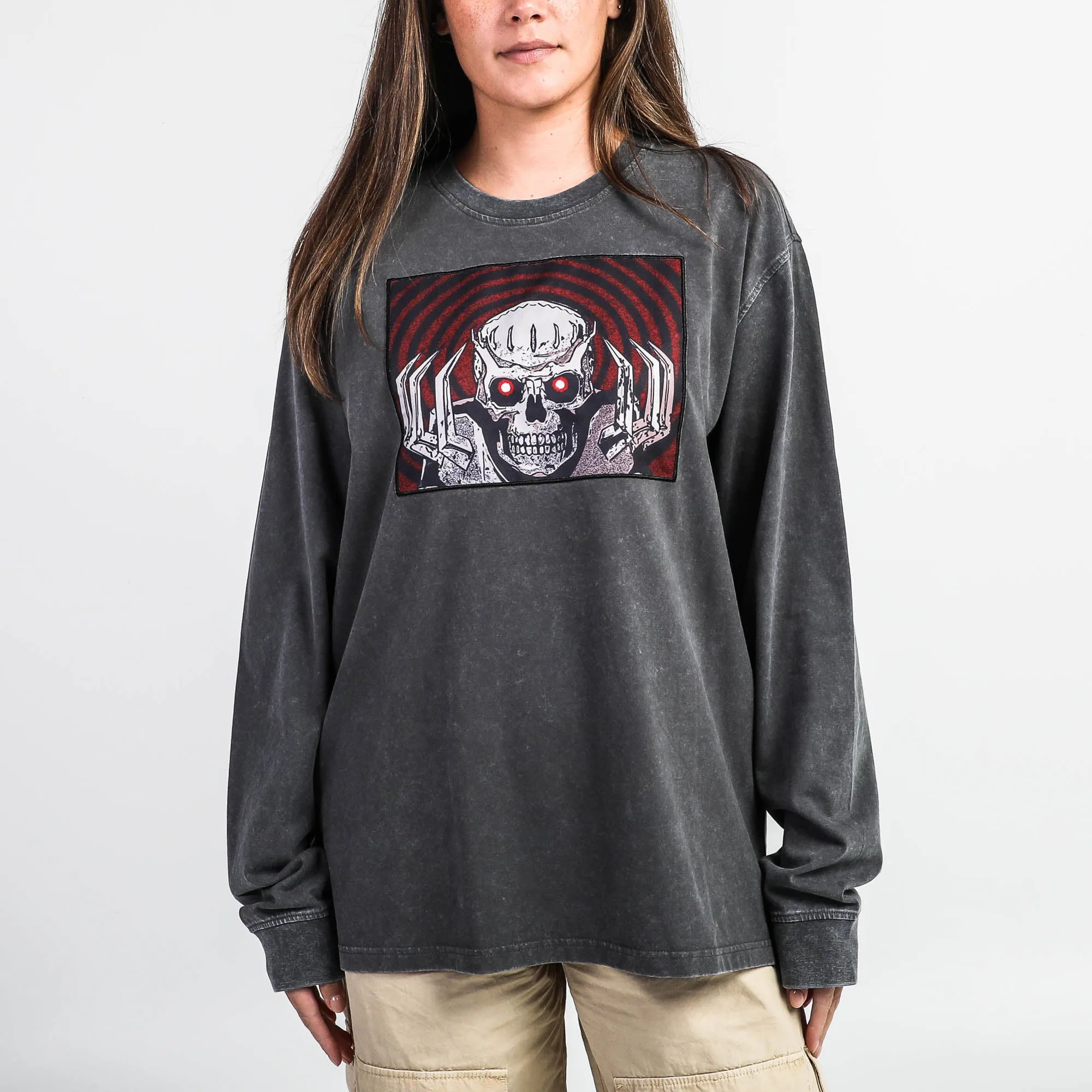 Skull Knight & Brand of Sacrifice Mineral Wash Long Sleeve