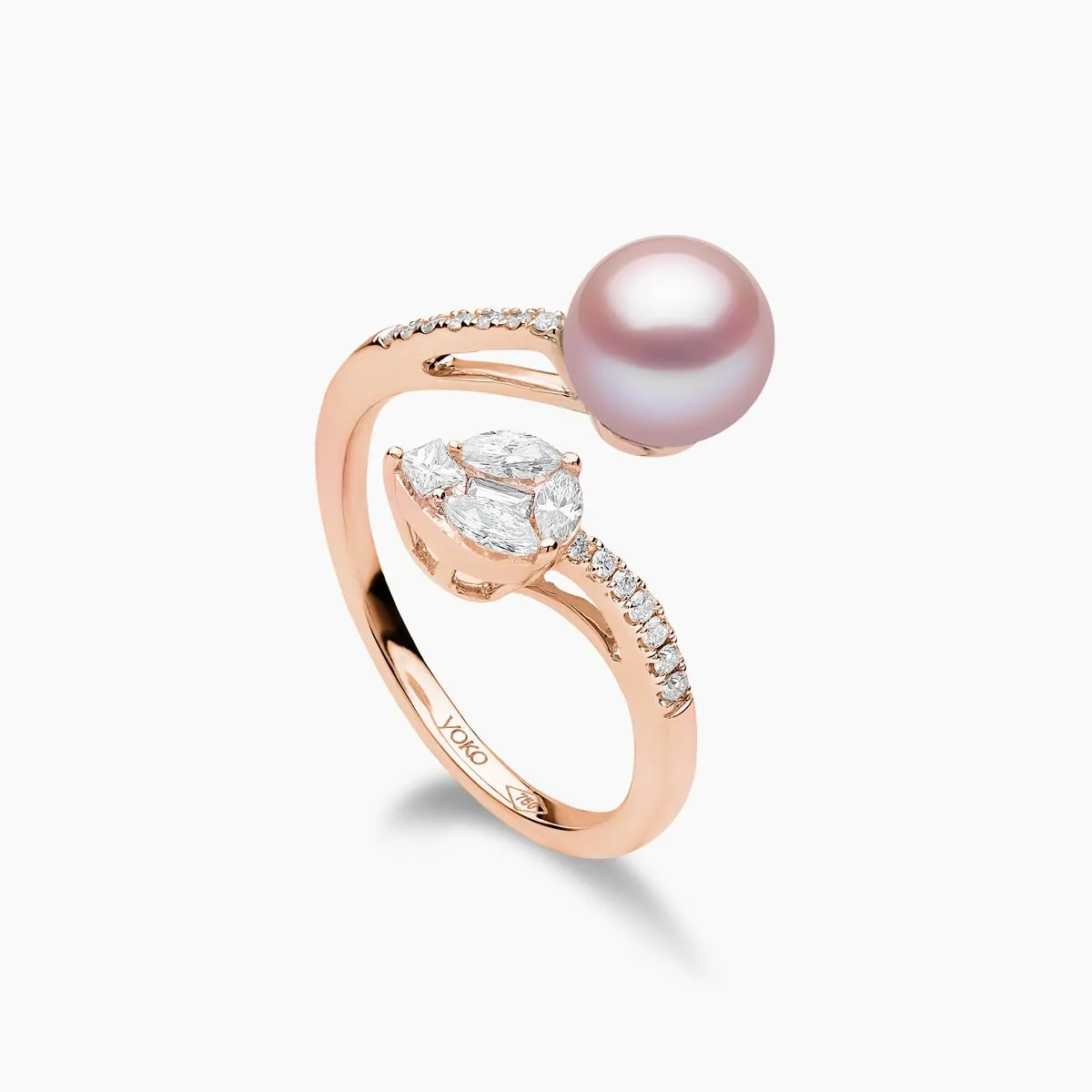 Starlight 18K Gold Pearl and Diamond Lumina Ring