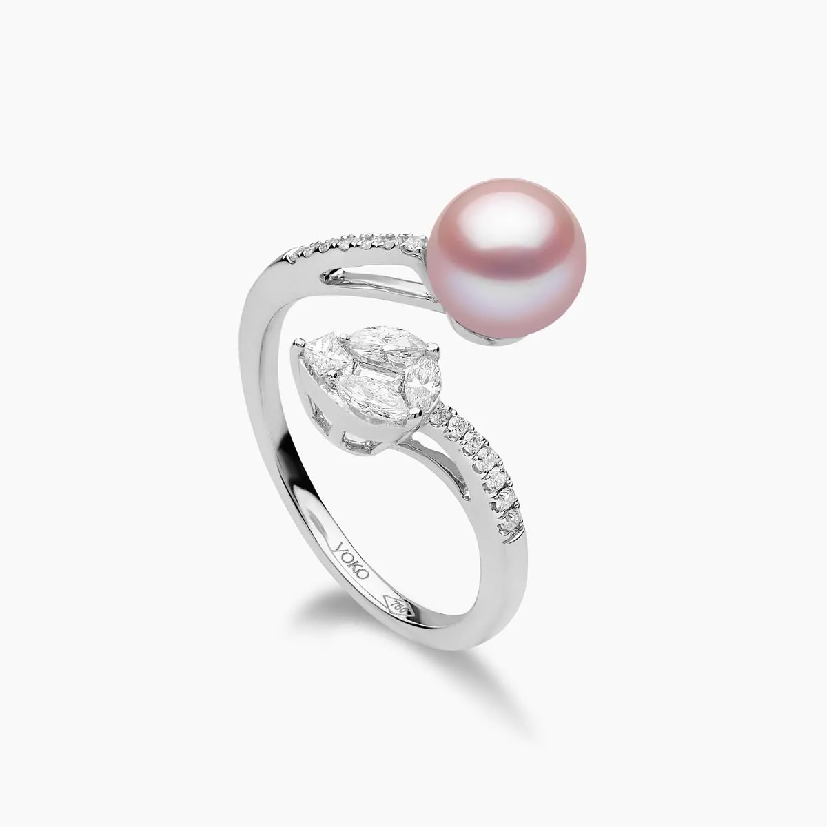 Starlight 18K Gold Pearl and Diamond Lumina Ring