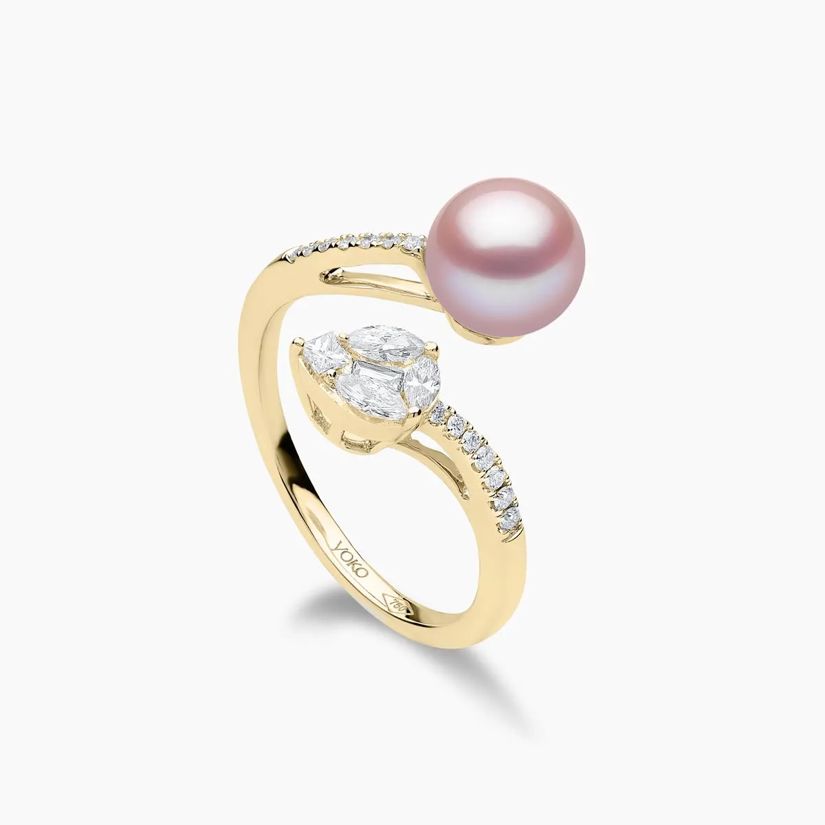 Starlight 18K Gold Pearl and Diamond Lumina Ring
