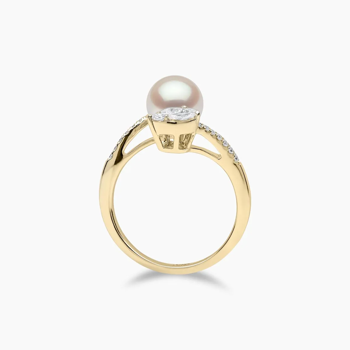 Starlight 18K Gold Pearl and Diamond Lumina Ring