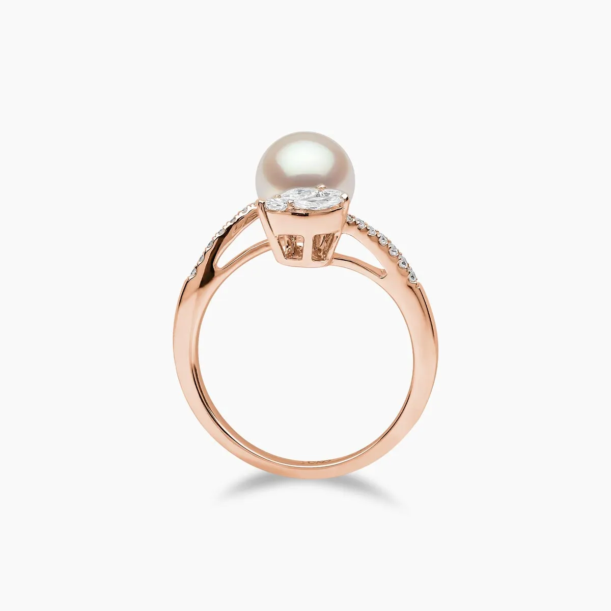 Starlight 18K Gold Pearl and Diamond Lumina Ring
