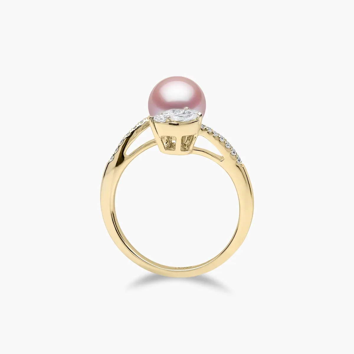 Starlight 18K Gold Pearl and Diamond Lumina Ring