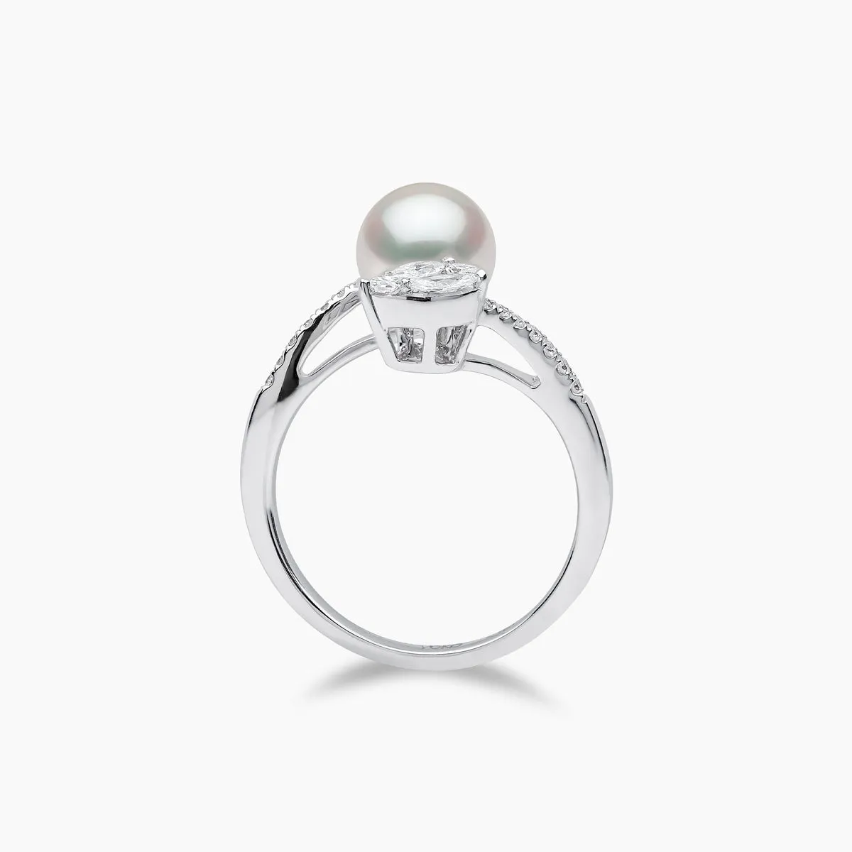 Starlight 18K Gold Pearl and Diamond Lumina Ring